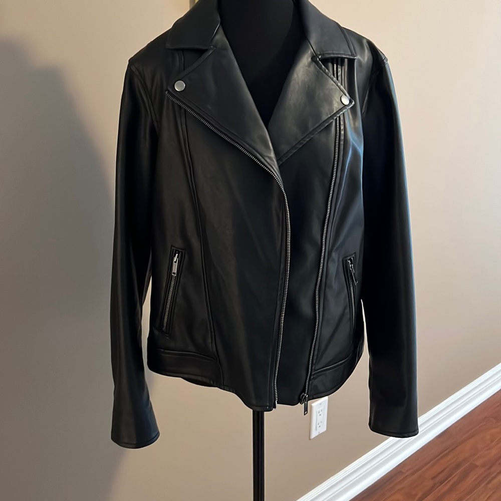 Synthetic leather jacket